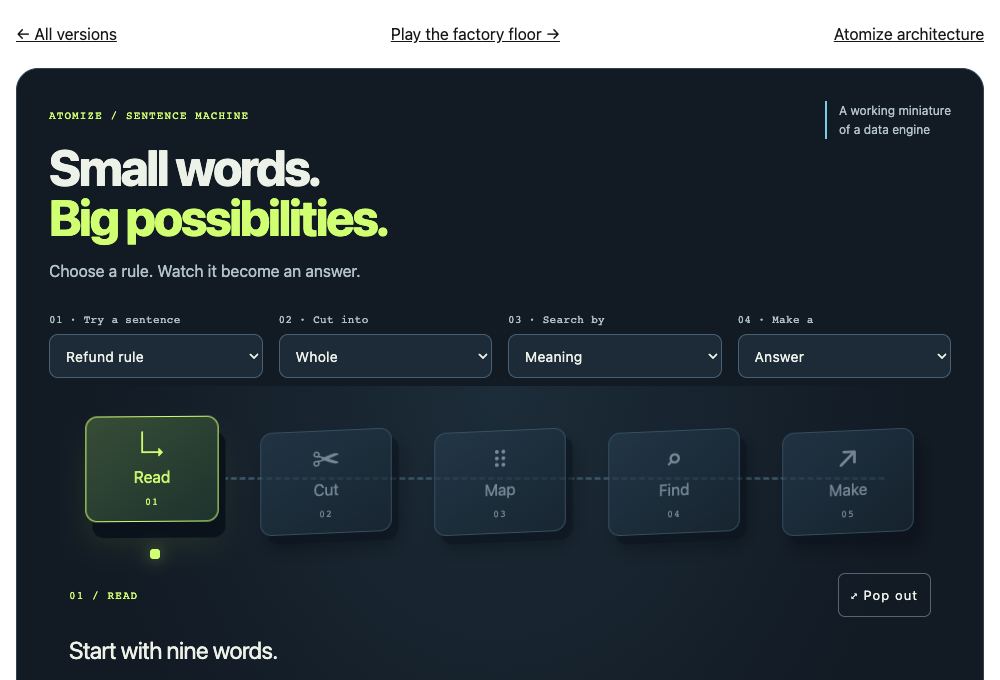 Sentence Machine interface preview